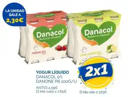 Cash Ecofamilia Danacol yogur líquido 0% oferta