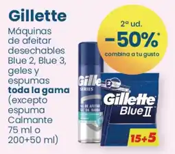 Clarel Gillette máquinas de afeitar desechables blue 2, blue 3, geles y espumas oferta