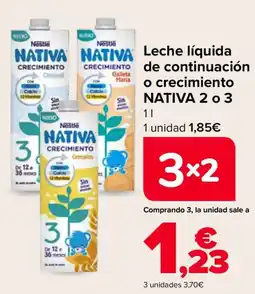 Carrefour Nestlé Nativa crecimiento oferta