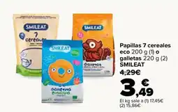 Carrefour Smileat papillas 7 cereales eco galletas oferta
