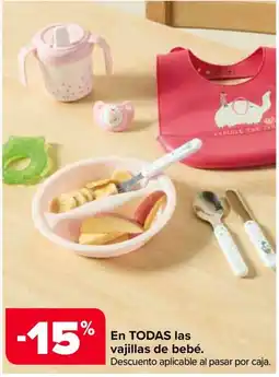 Carrefour vajillas de bebé oferta
