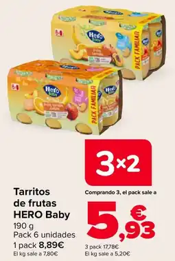 Carrefour Hero Baby tarritos de frutas oferta