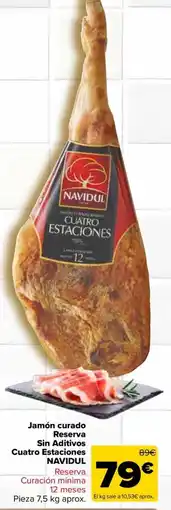 Carrefour Navidul jamón curado reserva cuatro estaciones oferta