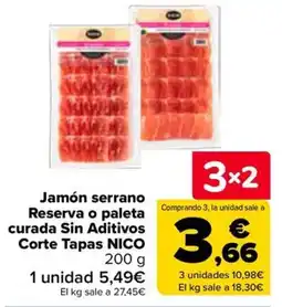 Carrefour Nico jamón serrano oferta