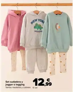 Carrefour Set sudadera y jogger o legging oferta