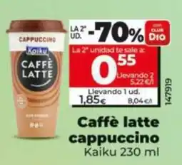 Dia Supermercados Kaiku cappuccino caffè latte oferta