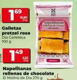 Dia Supermercados El molino de dia napolitanas rellenas de chocolate oferta