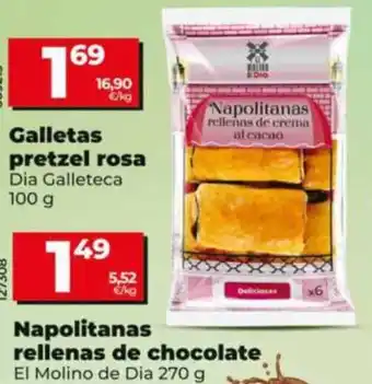 El molino de dia napolitanas rellenas de chocolate