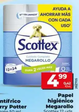 Dia Supermercados Scottex papel higiénico Megarollo oferta