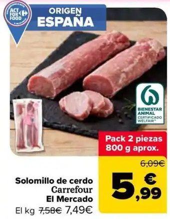 Carrefour solomillo de cerdo