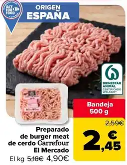 Carrefour Carrefour preparado de burger meat de cerdo oferta