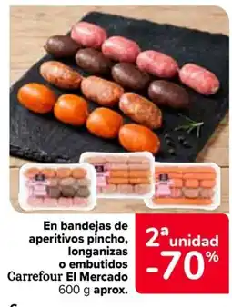 Carrefour Carrefour El Mercado aperitivos pincho longanizas o embutidos oferta