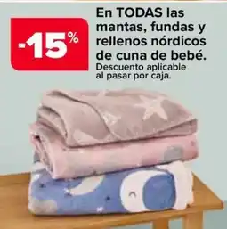 Carrefour mantas fundas y rellenos nórdicos de cuna de bebé oferta