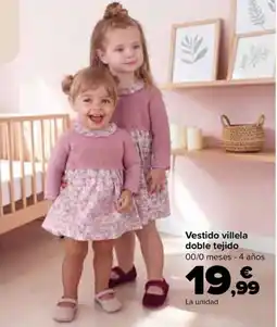 Carrefour Vestido villela doble tejido oferta