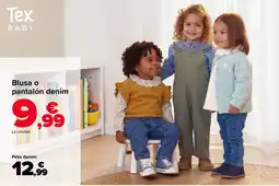 Carrefour Tex Baby blusa o pantalón denim oferta