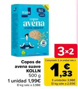 Carrefour Copos de avena suave KOLLN oferta