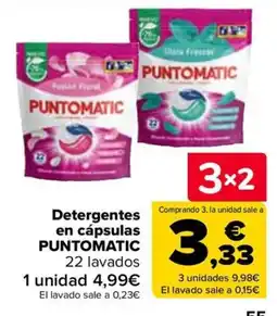 Carrefour Puntomatic detergentes en cápsulas oferta