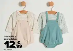 Carrefour Set body y ranita felpa oferta