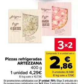Carrefour Artezzana pizzas refrigeradas oferta