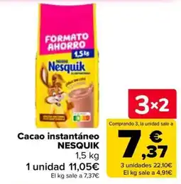 Carrefour Nesquik cacao instantáneo oferta