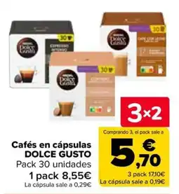 Carrefour Cafés en cápsulas Dolce Gusto oferta