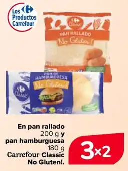 Carrefour Carrefour Classic pan rallado y pan hamburguesa No Gluten! oferta