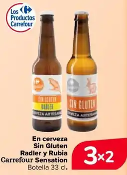 Carrefour Carrefour Sensation en cerveza sin gluten radler y rubia oferta