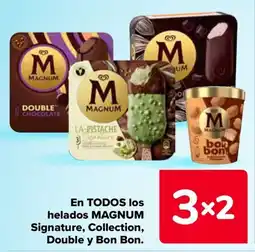 Carrefour Magnum hen todos los helados Signature, Collection, Double y Bon Bon oferta