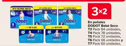 Carrefour Dodot en panales bebé seco oferta