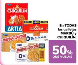 Carrefour Marbú Dorada Chiquilín en todas las galletas oferta