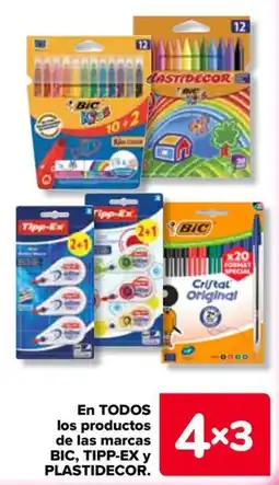 Carrefour Bic tipp-ex plastidecor en todos los productos de las marcas oferta