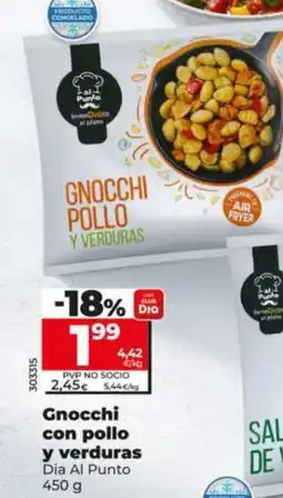 Dia Supermercados Dia Al Punto gnocchi con pollo y verduras oferta
