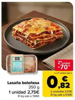Carrefour Lasaña boloñesa oferta