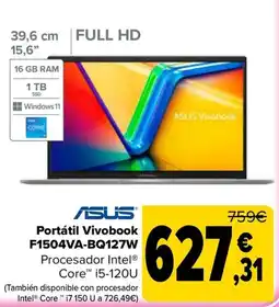 Carrefour Asus portátil vivobook f1504va-bq127w oferta