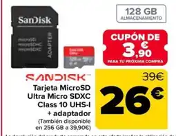 Carrefour sandisk tarjeta microsd ultra micro sdxc class 10 uhs-i oferta
