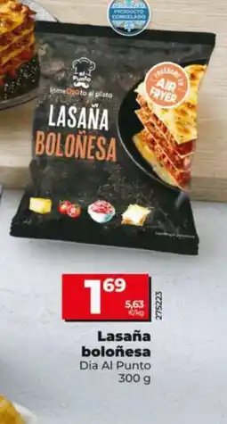 Dia Supermercados Dia Al Punto lasaña boloñesa oferta