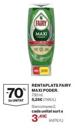 El Corte Inglés Fairy rentaplats maxi poder oferta