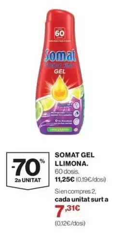El Corte Inglés Somat gel llimona oferta