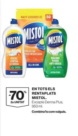 El Corte Inglés Mistol en tots els rentaplats oferta