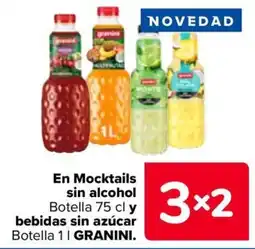 Carrefour Granini mocktails sin alcohol y bebidas sin azúcar oferta