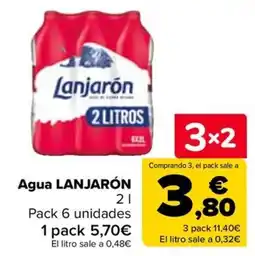 Carrefour Agua LANJARÓN oferta