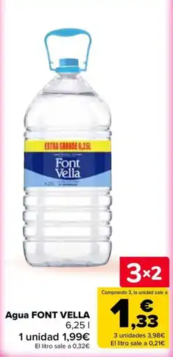 Carrefour Agua Font Vella oferta