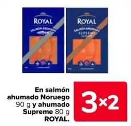 Carrefour Royal en salmón ahumado noruego y ahumado supreme oferta