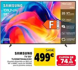 Carrefour Samsung tv 55" tu55m73hauxxc oferta