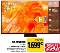 Carrefour Samsung tv 85" tq85qn73hauuxc oferta