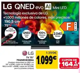 Carrefour LG QNED evo AI Mini LED TV 75" oferta