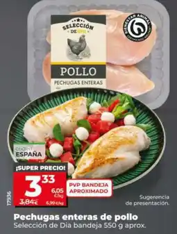 Dia Supermercados Selección de Dia pechugas enteras de pollo oferta