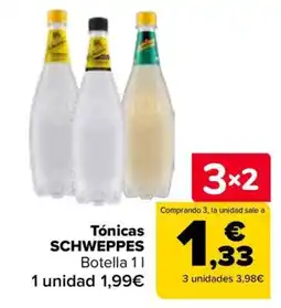 Carrefour Tónicas Schweppes oferta