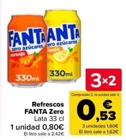 Carrefour Fanta Zero oferta