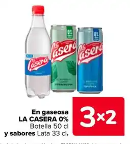 Carrefour La Casera en gaseosa 0% oferta
